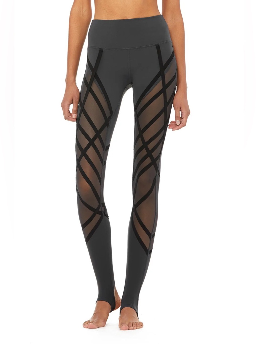 ALO Yoga Wrapped Stirrup Legging Gray Size Large